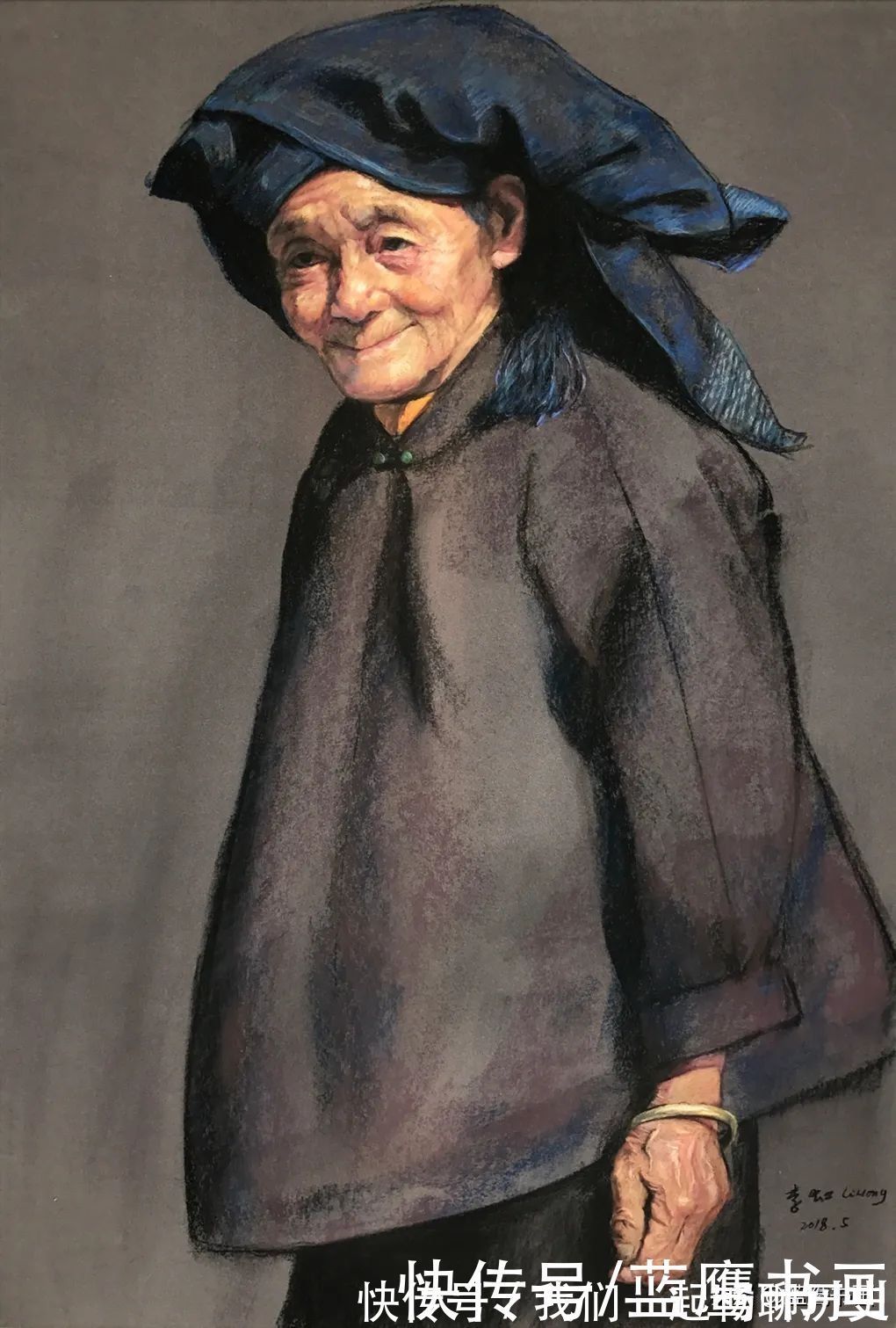 老祖母|女画家李虹的绘画作品,让大家感受到了,她不俗的绘画天赋