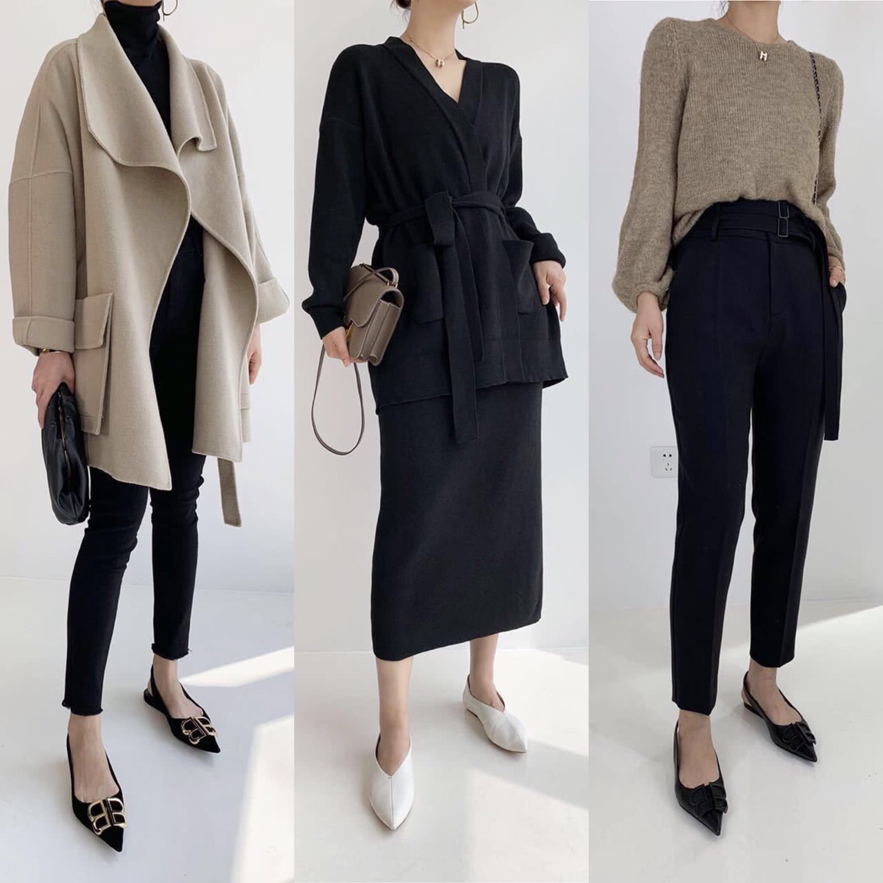 秋冬 看今年流行的“秋裙”,配外套,美的温柔甜美