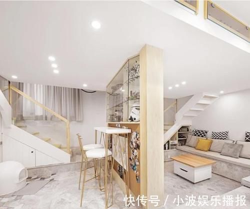 沙发|老公坚持把客厅“下沉”45cm,完工太惊喜,沙发都不用买了