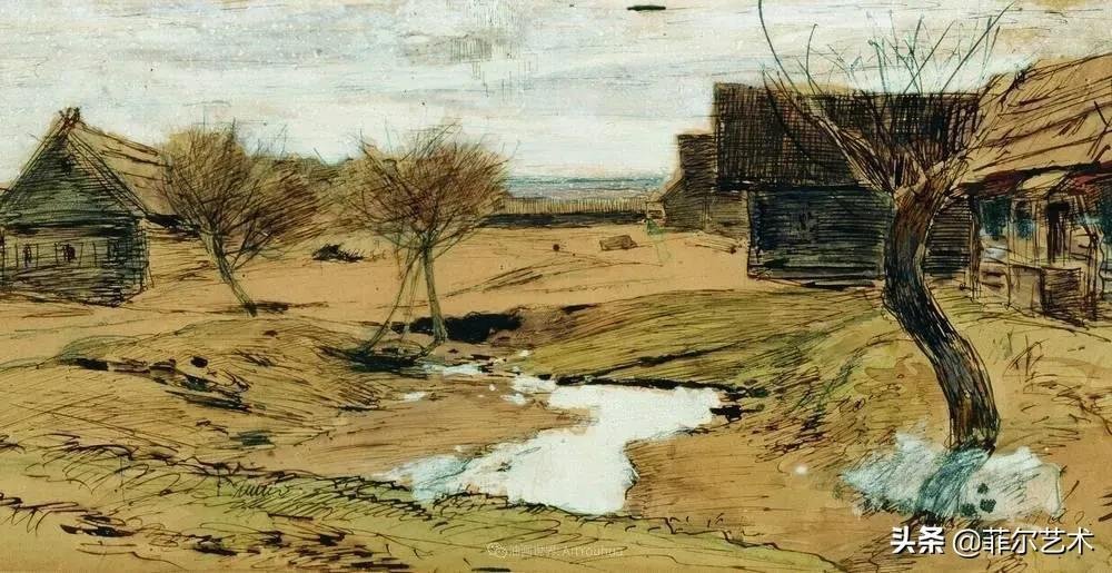 大自然!艾萨克·伊里奇·列维坦油画作品用笔洗练,情感充沛,极富诗意