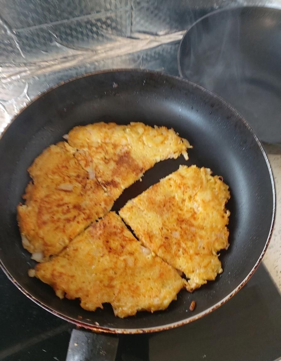 农家土豆丝煎饼，营养丰富的家常美食，外酥里嫩，美味早餐小零食