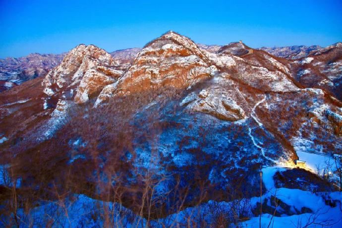 长城|河北秦皇岛：雪后长城 绵延向远