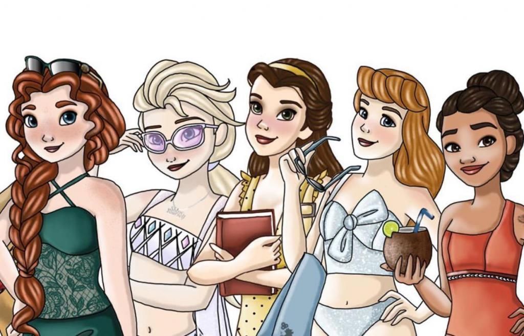 迪士尼公主“角色互换”安娜变印第安公主,异域风情艾莎爱唱歌