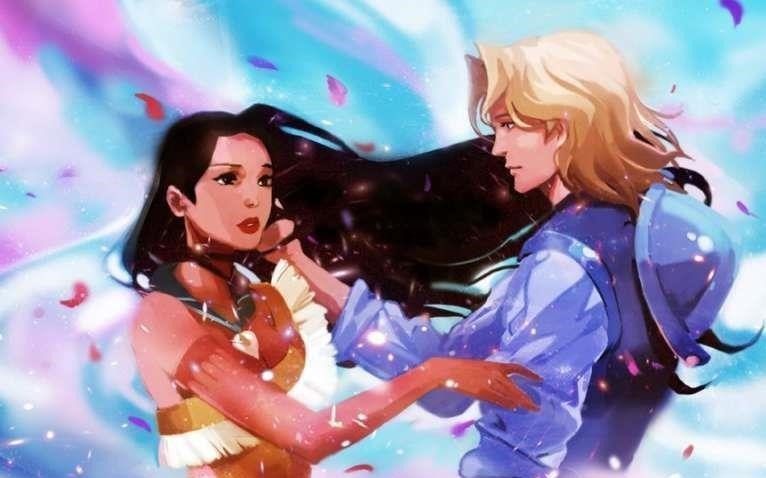 魔发奇缘|日本动漫风格的迪士尼卡通人物,第一张就梦幻到让人陷入爱河了