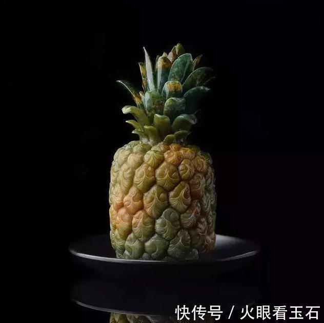 小斑点|这些玉石雕刻的水果,太逼真了,我都流口水了!
