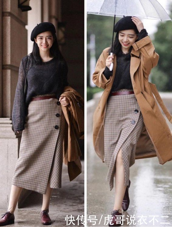 论初春季节风衣的搭配，还是三木最经典，“优雅感”信手拈来