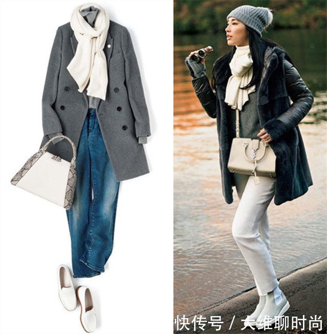 外套+围巾不怕不会戴,只怕配错色,学会巧配色才能增添好气质