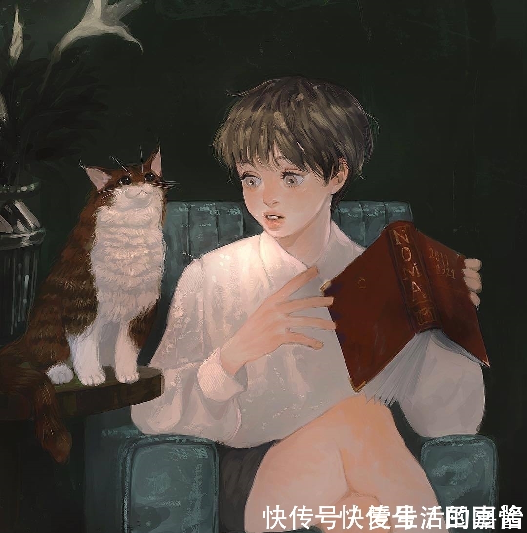 jiojio!看她画水彩都好治愈,她的插画人物随意、慵懒