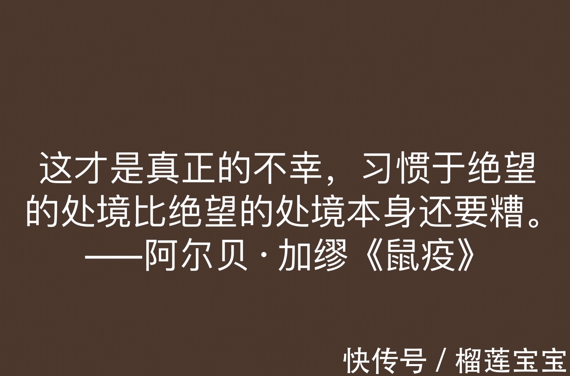 阿尔贝·加缪！法国大作家加缪，小说《鼠疫》十句格言，充满人生哲理，值得深悟