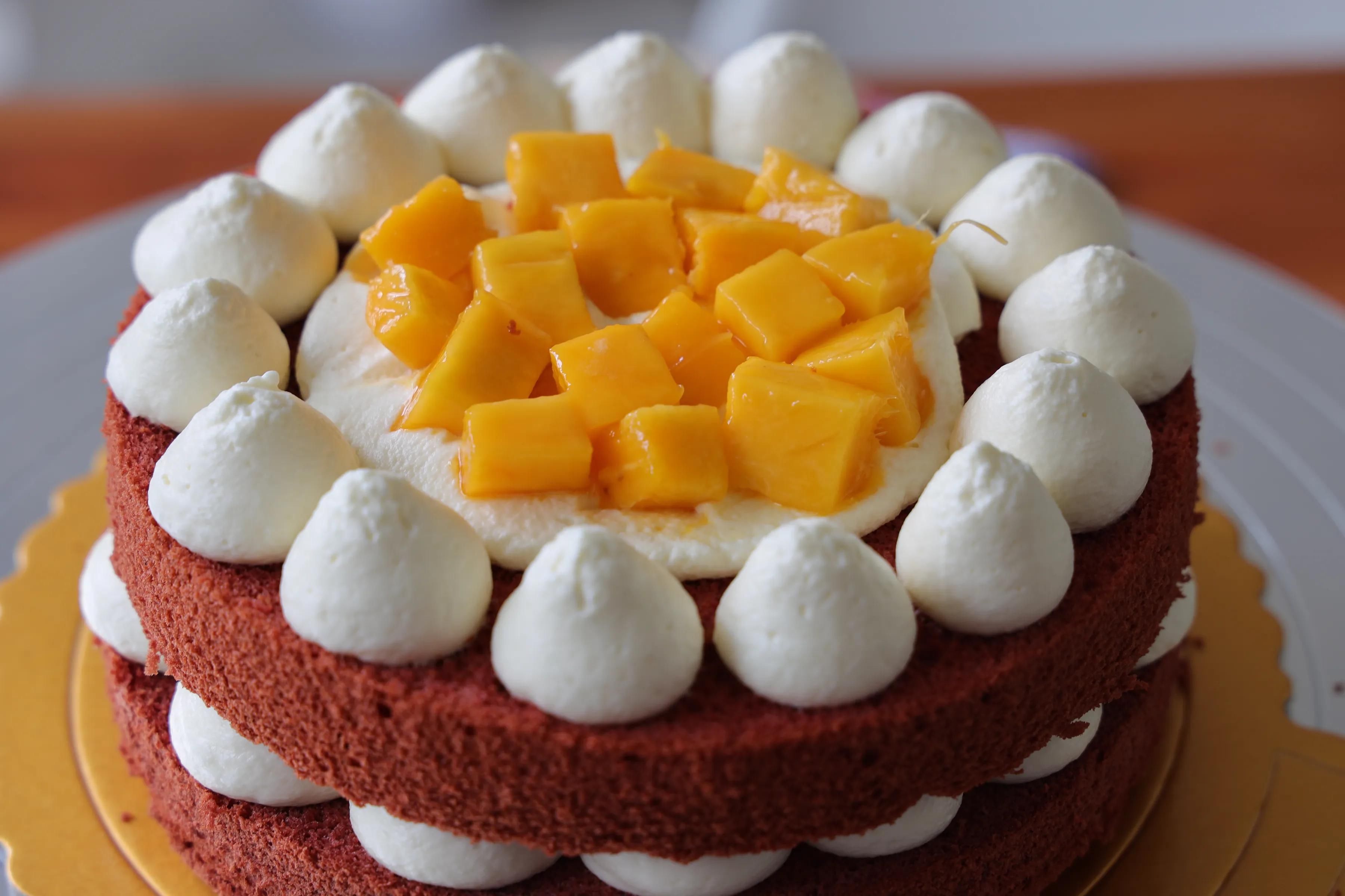 红曲粉|一定要学会这个简单的裸蛋糕，比外面200多买的好吃更健康