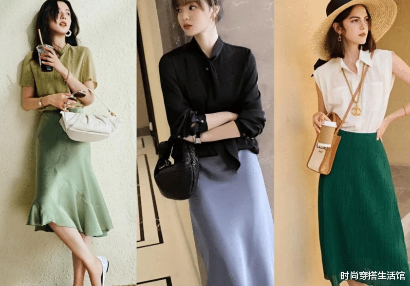 雪纺衫|今秋火了一种裙子:叫“半身裙”,不仅百搭还提气质,简直太美了