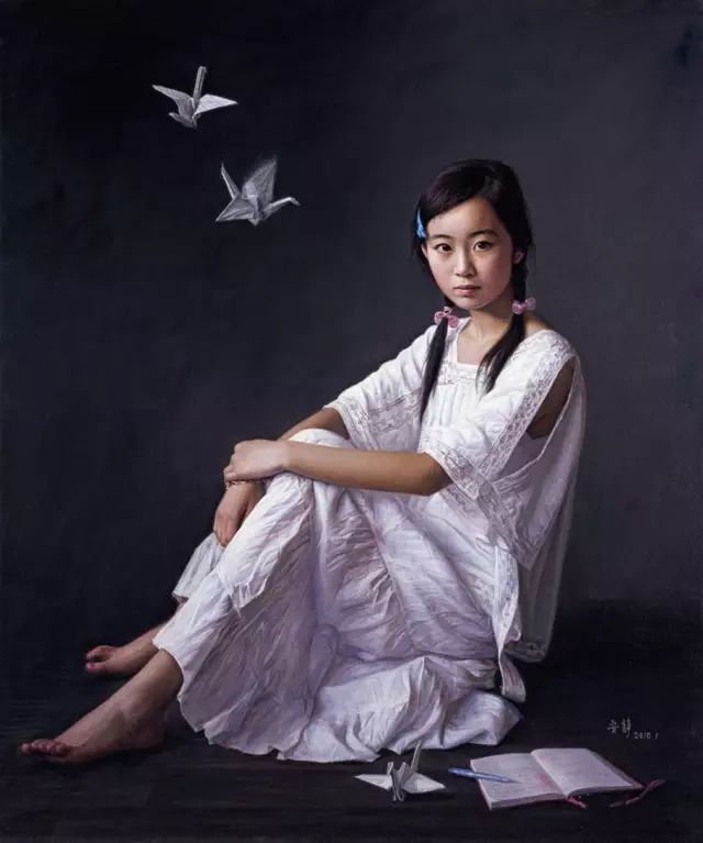 油画@美女画家安静油画里的美女,貌若天仙