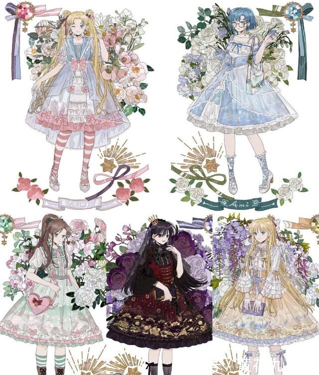 洛丽塔|穿洛丽塔的《美少女战士》角色,火野丽是暗黑系,月野兔复古优雅!
