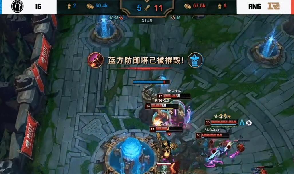连续|RNG让一追二复仇IG，小龙堡连续回旋踢闪耀全场，Xun赢得观众肯定