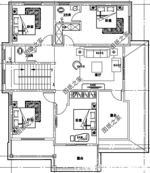 平面图|农村三层自建房平面图，经济实用，谁看了都想建