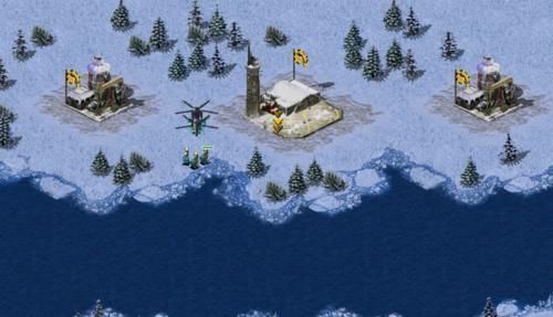 坦克|红警北极圈地图，是遭遇战最好的选择，易守难攻适合萌新玩家