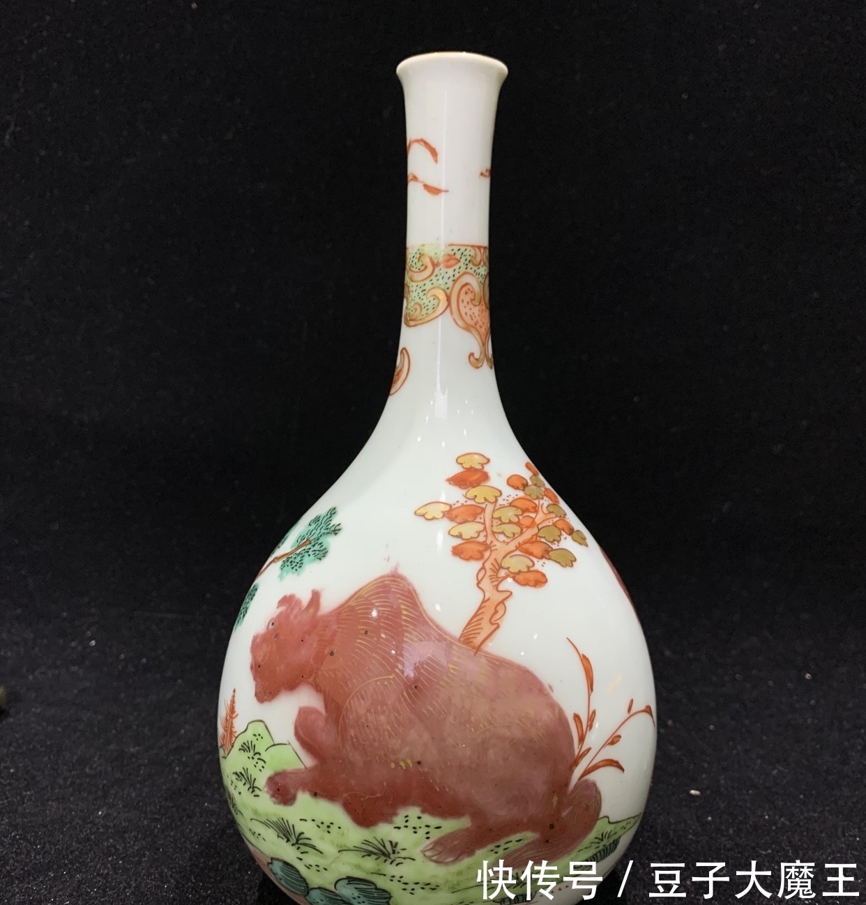 康熙&崔凯:青花釉里红胆式瓶,不可多得