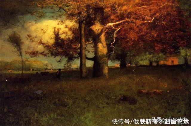 inness|19世纪美国著名风景画家《蒙特克莱尔的初秋》风景油画赏析