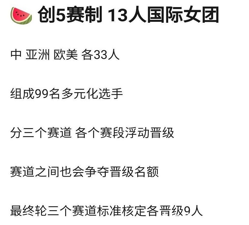 崔文美秀|《创5》赛制曝光，3大赛道选出13人国际女团，国内面试快结束