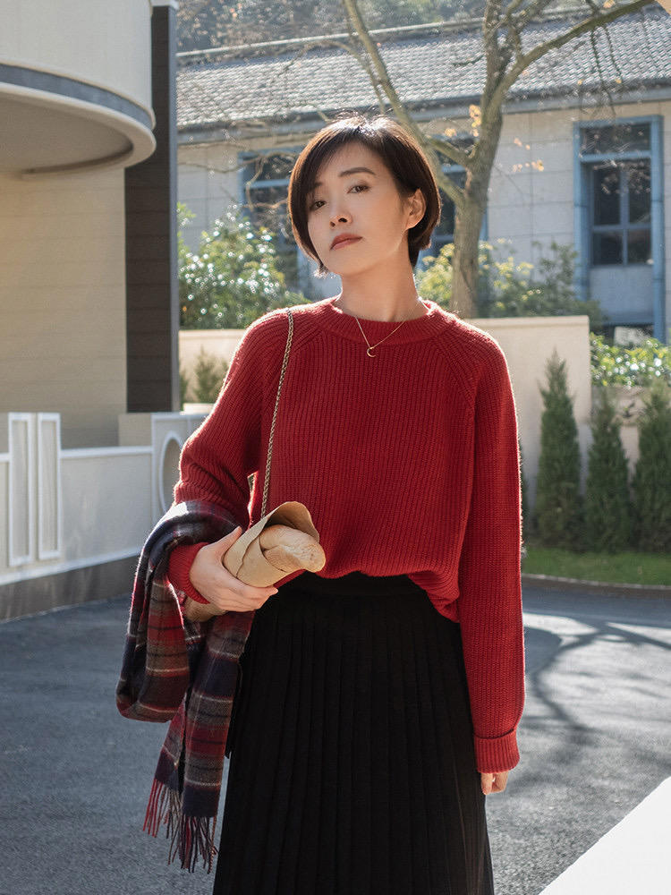 穿搭|跟着沫里学毛衣穿搭,让你温暖过冬,优雅气质瞬间爆棚