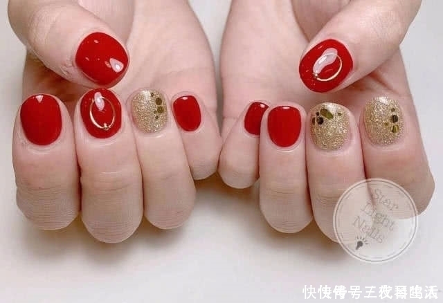 气质|“新年战甲”，喜气洋洋和高贵气质同存的美甲，红配金很应景