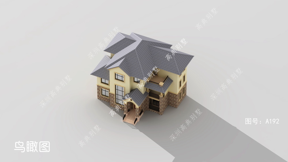 凹凸有致|实用的欧式别墅,造型凹凸有致,让人过目不忘。