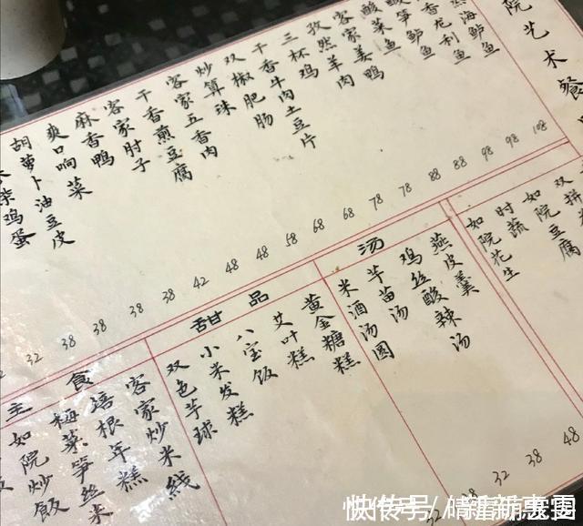 菜单@村里高手写的菜单,这书法水平,就问你一句:服气么