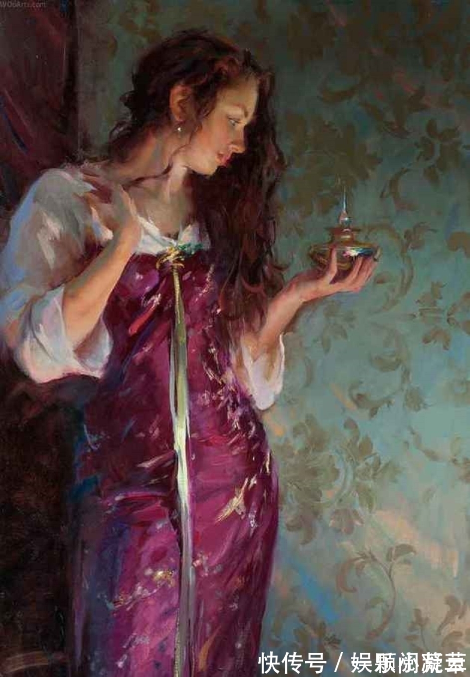 写实艺术#田园中的女人,如诗般的意境——美国顶级油画家丹尼尔的写实艺术