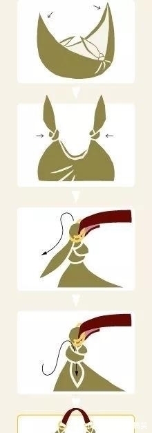 高颜值|一块布打两个结,变身大容量高颜值收纳包,几十种折法好强大