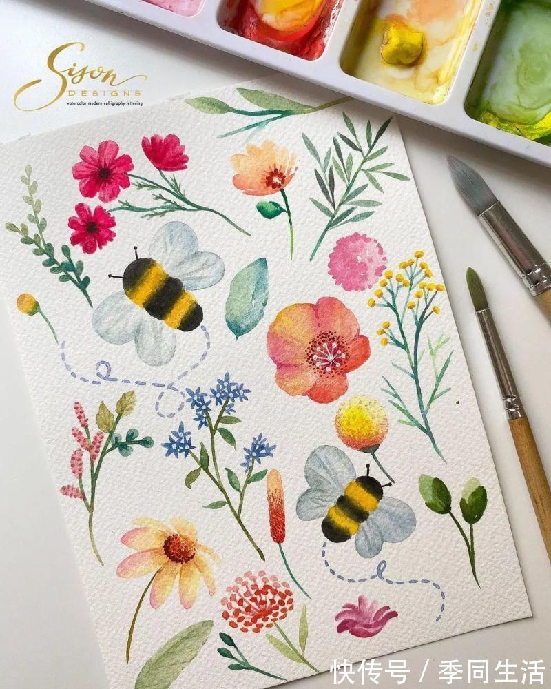 笔尖&美爆！70张超简单小清新的水彩手账，你想要的都在这里！收藏这篇就够了！