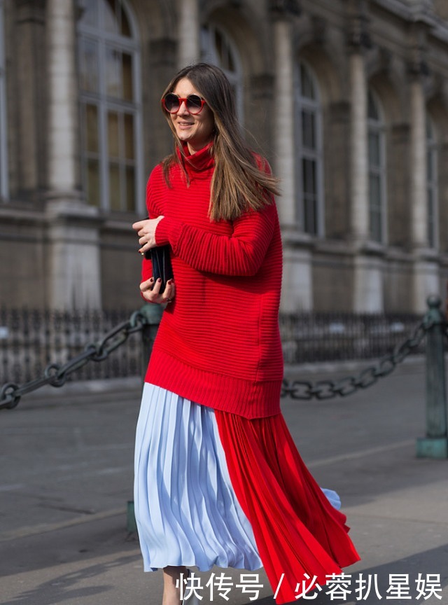 毛衣|冬季毛衣+半裙的8种搭配示范,演绎轻熟女人魅力,浪漫又优雅