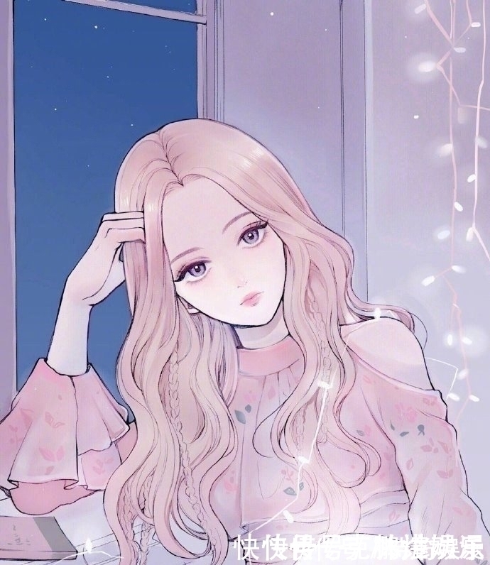 插画|一组少女心十足的好看插画,很适合做卡通动漫头像哦!