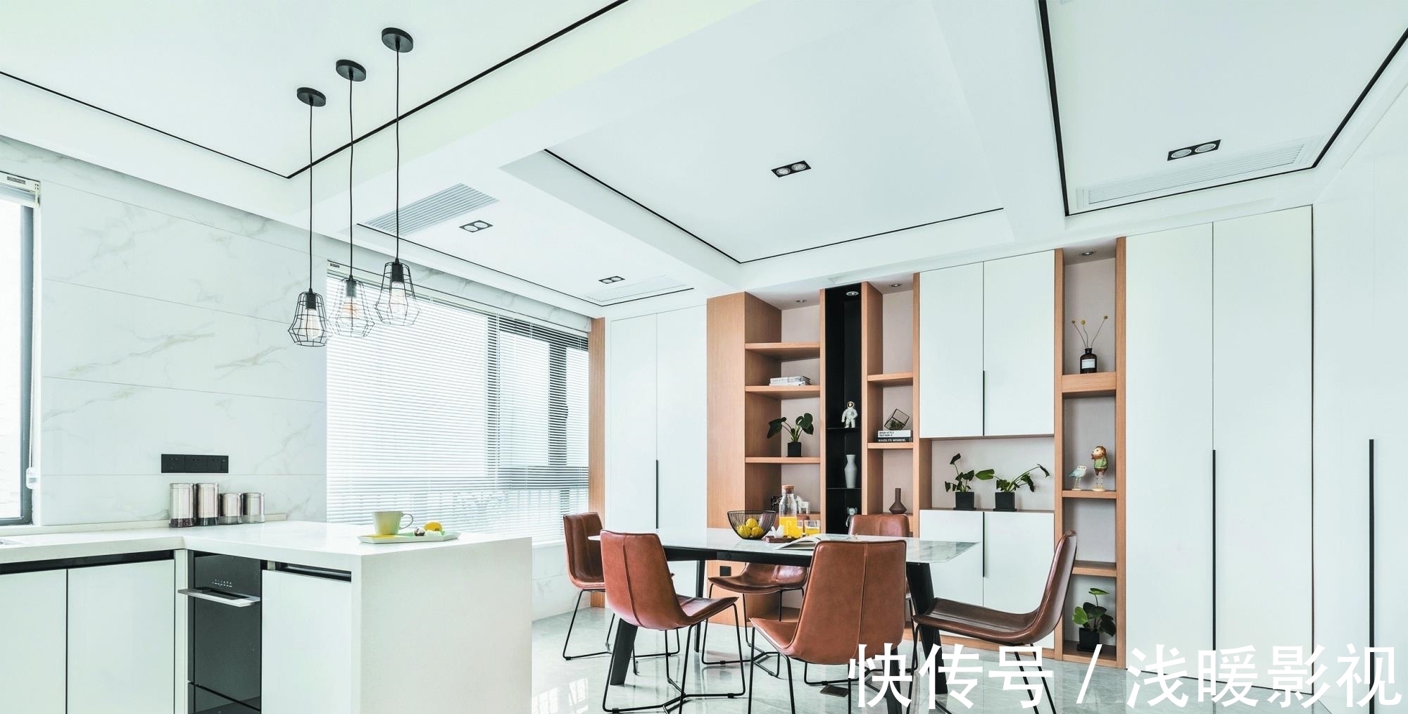 背景墙|她家130㎡,坚决砸掉厨房和餐厅所有的墙,细节设计太棒了