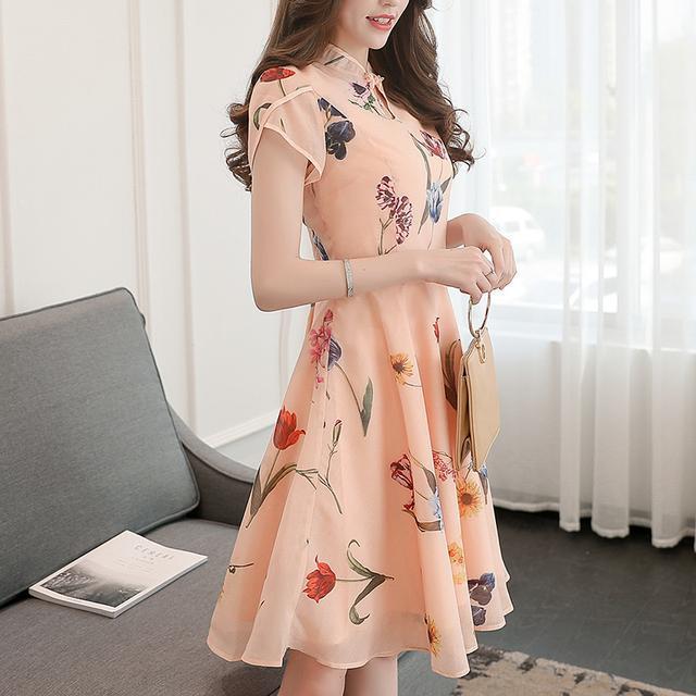 旗袍|复古旗袍连衣裙,素雅中透出女儿家的细腻与知性,别具一格