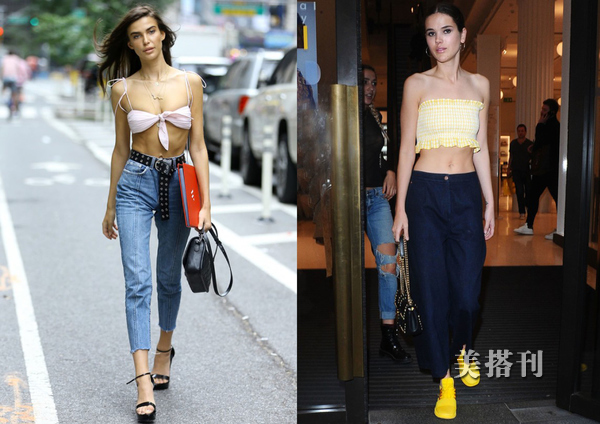 牛仔裤|时髦性感的top装遇上硬朗牛仔装,你就是街头最靓的妞,潇洒不羁