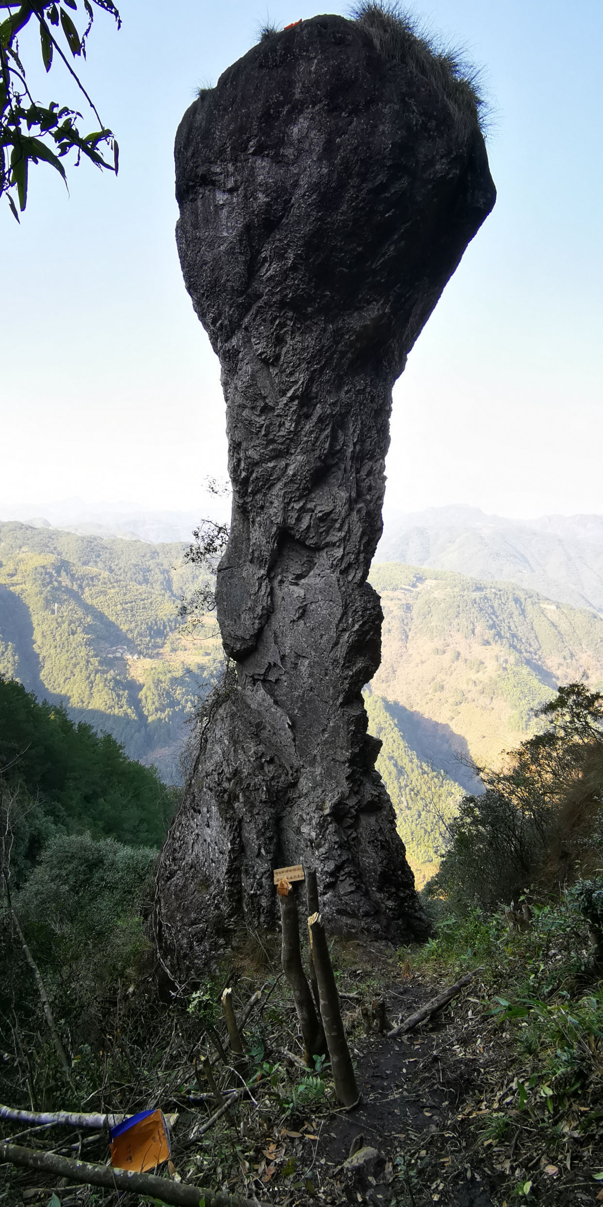 罗经石|福建深山发现巨大蘑菇石，每天几千人爬山来看，到底长什么样？