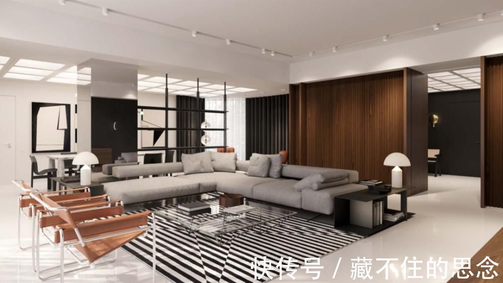 studio|超大客厅+双排式厨房,奢华大平层只做一室一厅也太壕了!