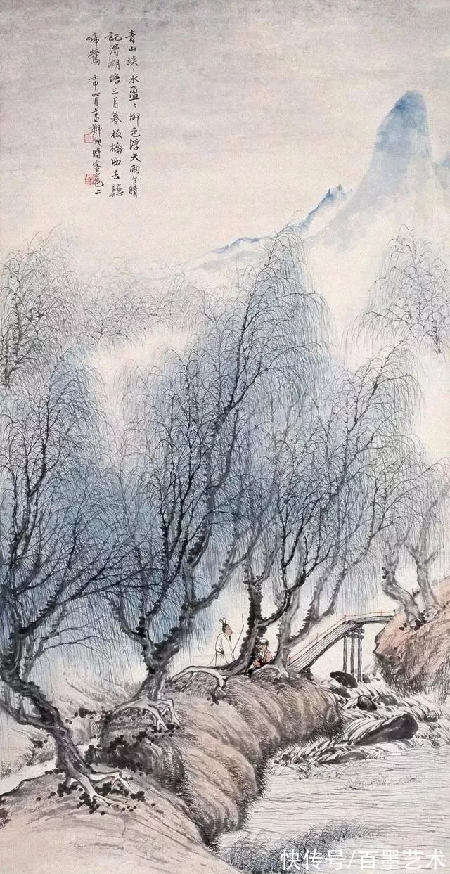 郑午昌@春风拂柳,春意浓!大师笔下的春柳太美了