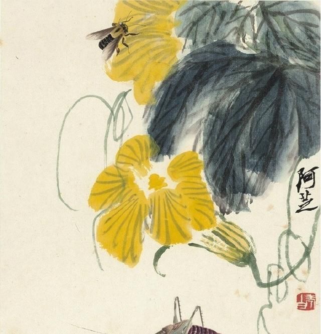 小虫子@齐白石的《无声画册》,2只虫子价值5000万,创造了大自然的律动