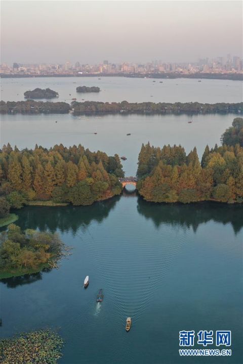  夕阳下的杭州西湖景|西湖秋韵