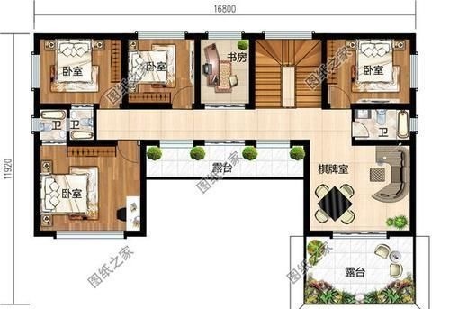 棋牌室|农村20万四合院设计图,青山绿水间,享受农村生活