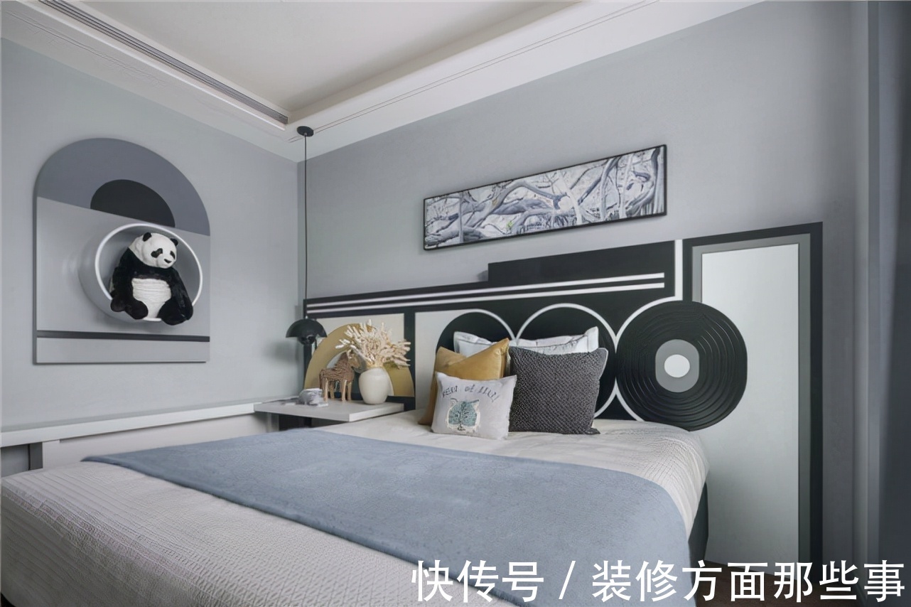 法式风|458平?法式风别墅设计,经典图案的黑白元素,点燃了空间氛围