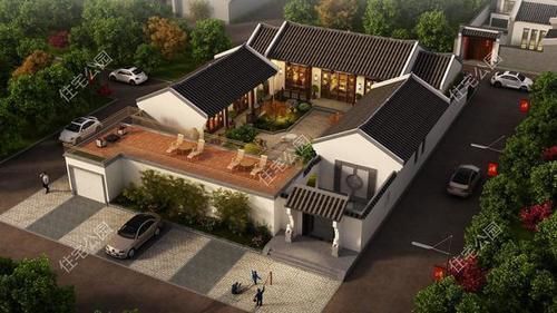 农村|农村建房还是有个院子好,10套农村平层小院,既能停车还能养鸡鸭