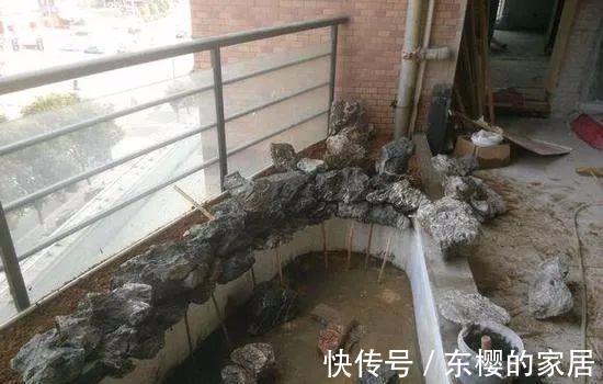 阳台|3平阳台都能利用起来？老爸非要自己砌个养鱼池，还说能旺风水