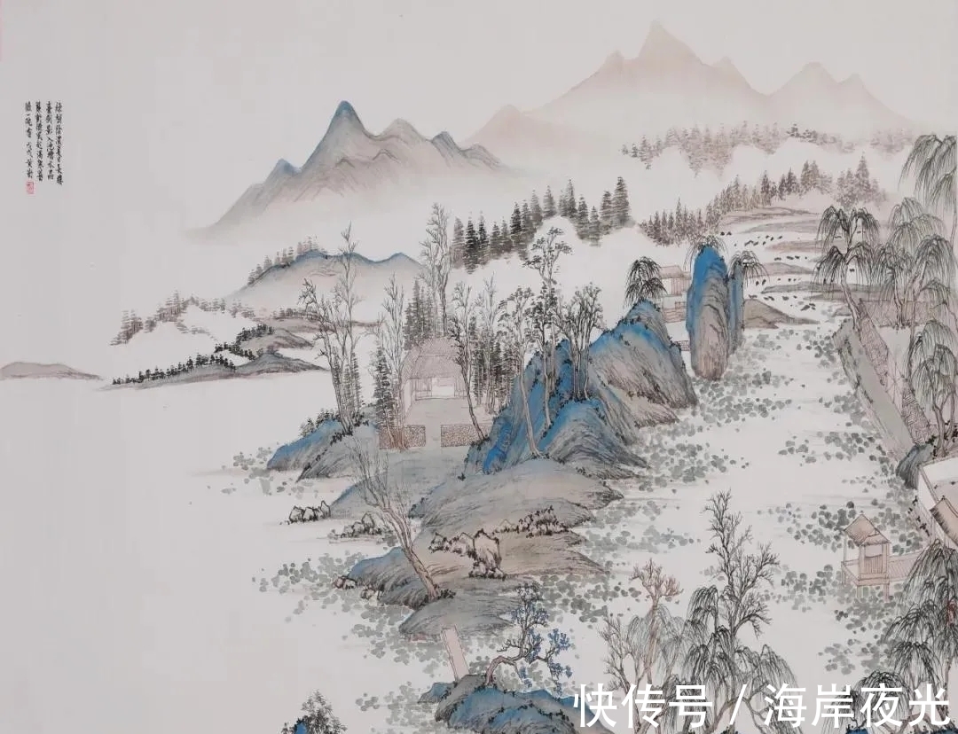 张谷旻#一个有才情的女画家|黄勤山水画