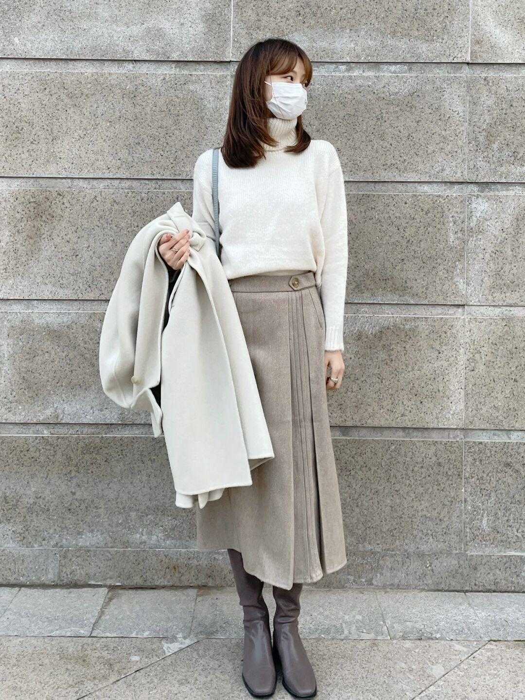 深色系|冬天一定要码住毛呢半裙!温婉优雅又能修饰身材,上身效果贼美