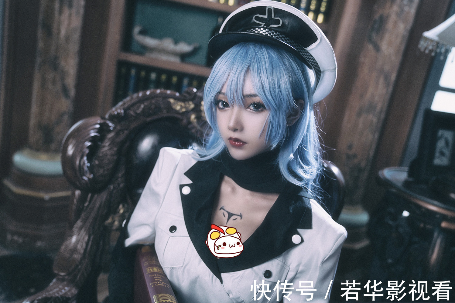 艾斯德斯|这个艾斯德斯真的御,制服下展露绝对领域,领口的纹身我爱了