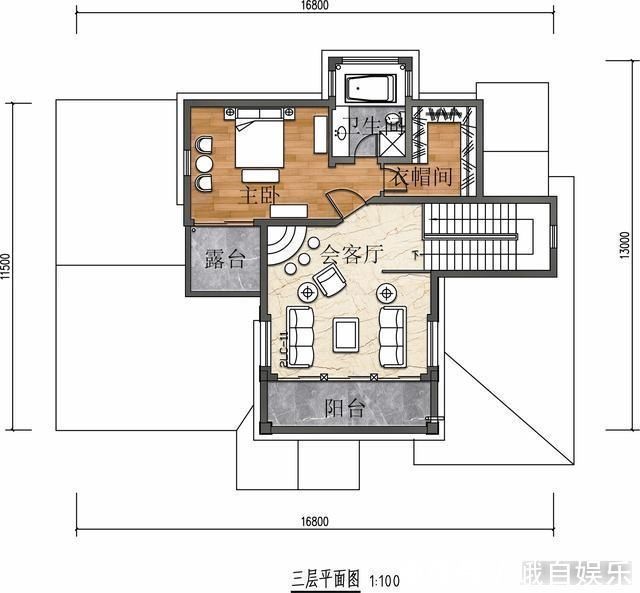 农村|三层农村自建房户型图设计，带车库，一层带多少间卧室才算合适