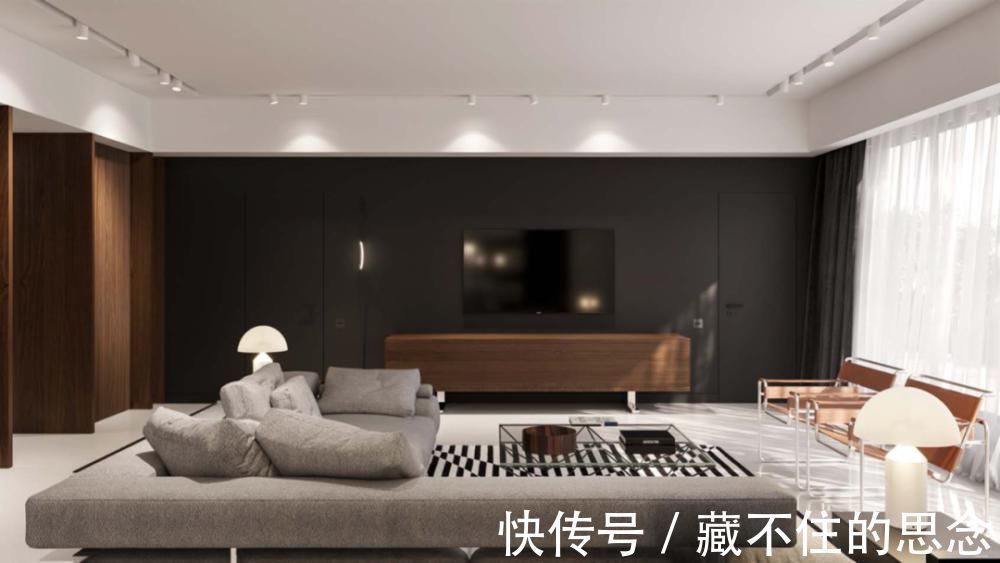 studio|超大客厅+双排式厨房,奢华大平层只做一室一厅也太壕了!