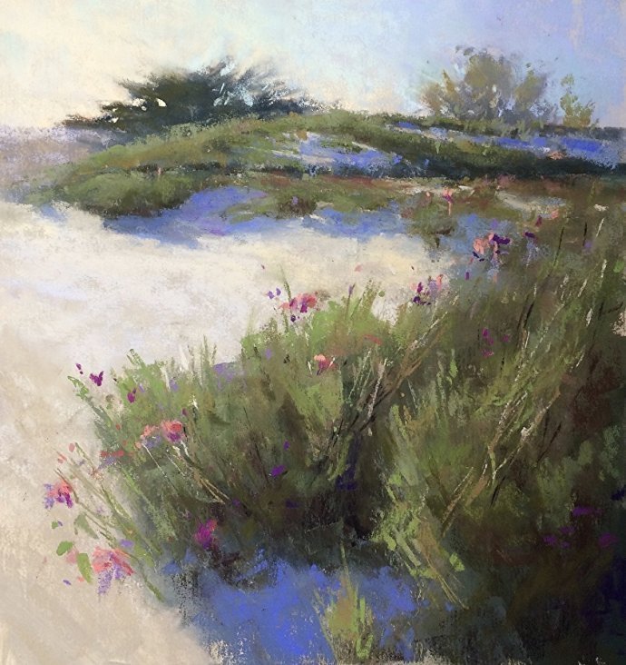 美国#美国艺术家阿奎尔柔和的风景油画,画里充满了阳光温馨美好